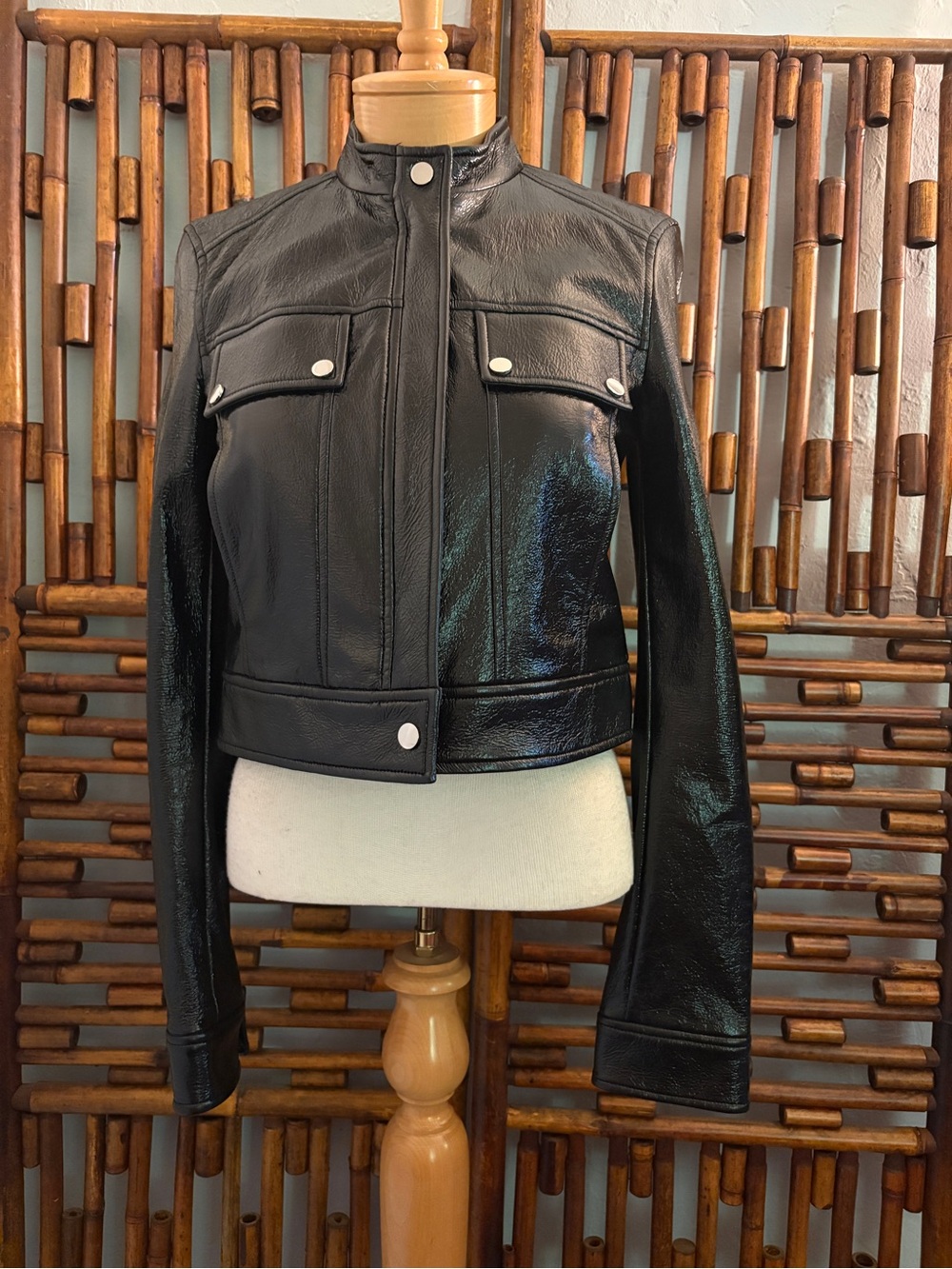 SZ XS THEORY FAUX LEATHER JACKET